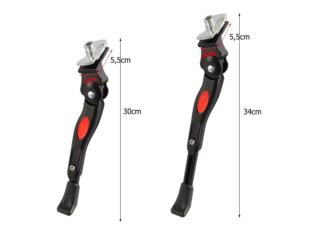 Cric pentru bicicleta, reglabil, 30-34 cm, aluminiu, antiderapant, negru [9]