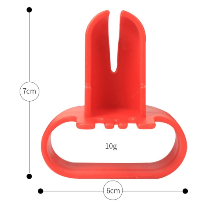 Dispozitiv pentru legat baloane, plastic, rosu, 6 x 7 cm [2]