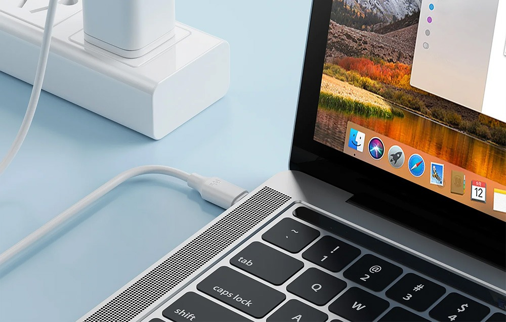 Cablu de incarcare si transfer date, USB tip C la USB tip C, 60W, lungime 1 m, alb [4]
