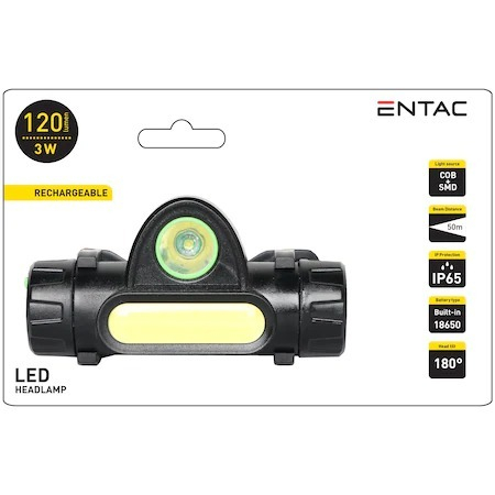 Lanterna LED pentru cap,acumulator,putere 3w + cutie depozitare [2]