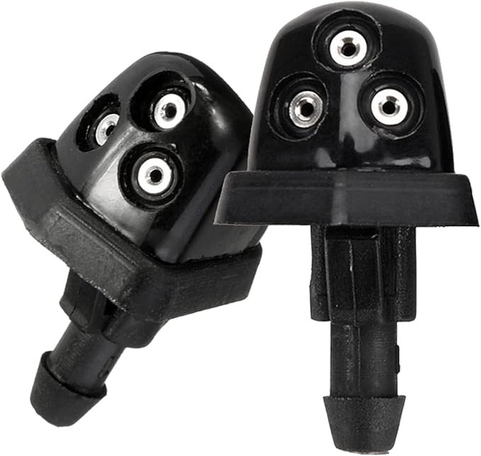 Set 2 duze pentru spalare parbriz, model universal, jet reglabil, plastic, negru [2]