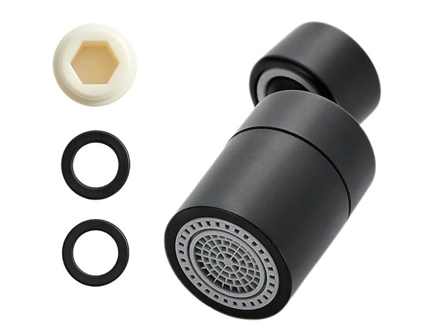 Aerator rotativ reglabil pentru robinet, universal, cap pivotant 360°, economisire apa, pentru bucatarie si baie [4]