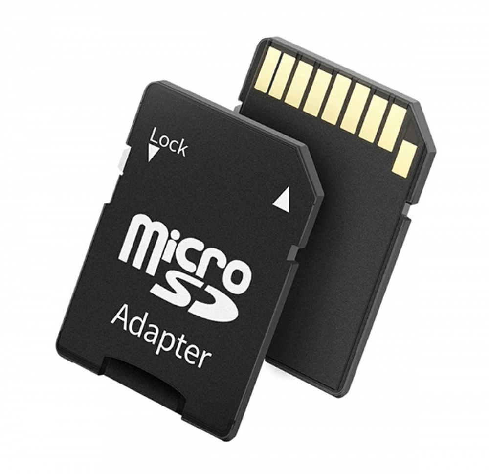 Adaptor pentru carduri de memorie microSD si microSDHC, negru