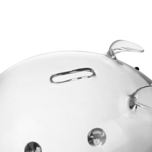 Pusculita din sticla, in forma de porcusor, 12.5 x 18.5 x 12 cm, transparent [4]