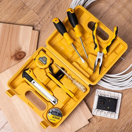Set multifunctional, 8 piese, pentru uz casnic, cutie de depozitare inclusa, galben [4]