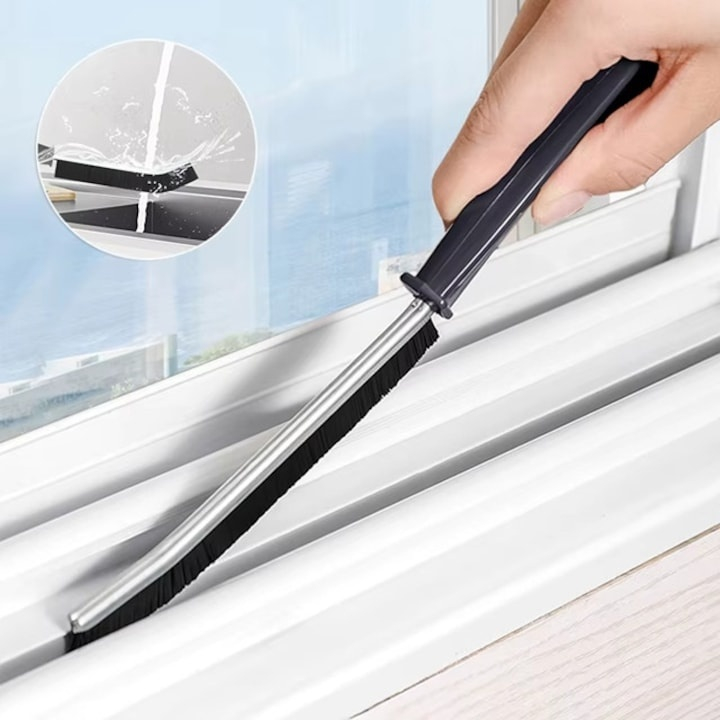 Perie pentru curatare spatii inguste, greu accesibile, maner ergonomic, diverse suprafete, plastic, 23 x 2 cm, negru [6]