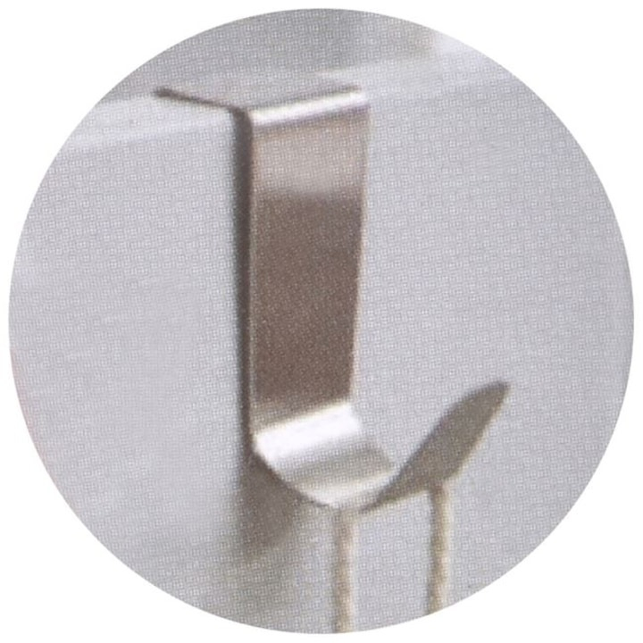 Set 10 cuiere pentru usa, inox, 9 cm, argintiu [8]