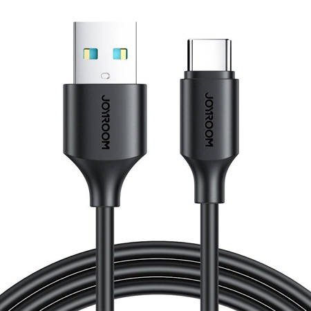 Cablu USB A la USB-C, pentru incarcare si transfer date, lungime 25 cm, 3A, 480 Mbps, negru