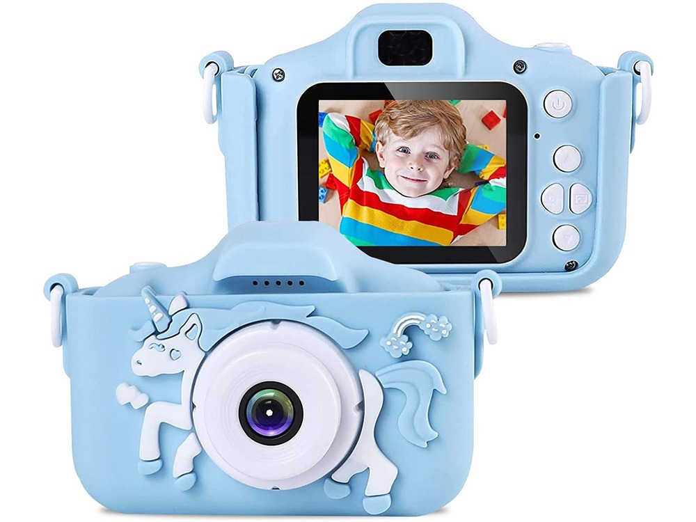 Aparat foto pentru copii,rezolutie 1080P HD,ecran 2 inch,12 MP, unicorn - Albastru [6]