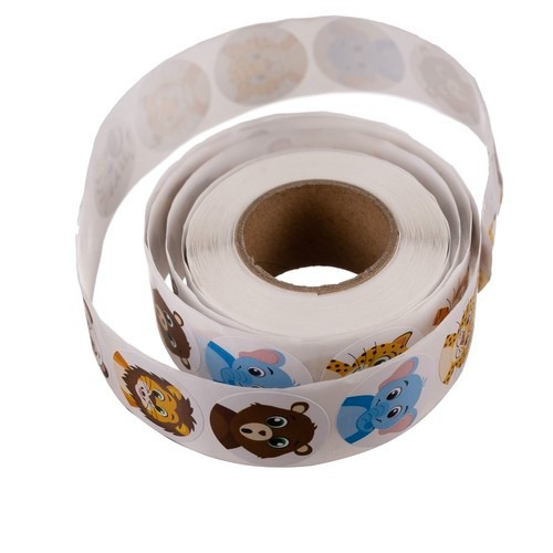 Set 500 etichete autoadezive, cu animale, pentru copii, 8 modele, 6 x 2.6 cm, multicolor, universale [11]