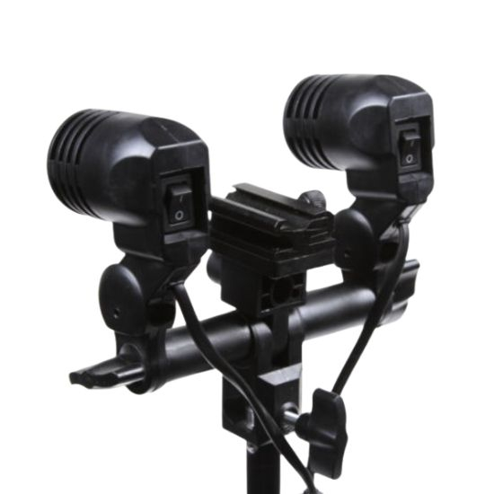 Suport dublu bec tip fasung, soclu E27 cu adaptor + prindere blitz, lumini, microfon, umbrele foto [2]