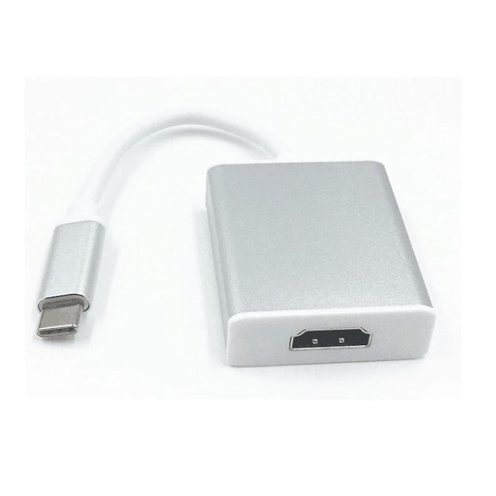 Adaptor USB 3.1 Tip-C tata la HDMI mama, cablu 10 cm, alb [6]