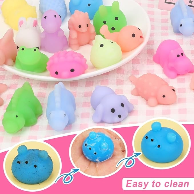 Set 50 jucarii antistres squishy, diverse modele si culori, senzoriale pentru copii, material moale si elastic, multicolor [8]