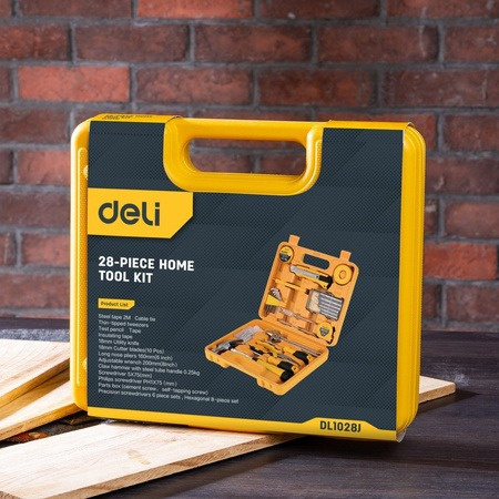 Set multifunctional, 28 piese, pentru uz casnic, cutie de depozitare inclusa, galben [2]