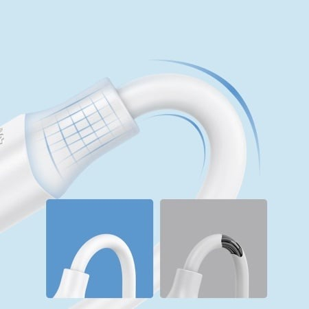 Cablu de date, USB A - USB tip C, lungime 1m, 3A, alb [5]
