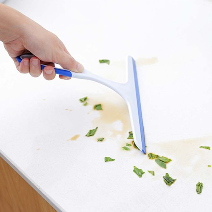 Racleta multifunctionala pentru curatare geamuri, oglinzi, cabine de dus, parbriz, silicon, reutilizabila, 22 x 22 cm, albastru [7]