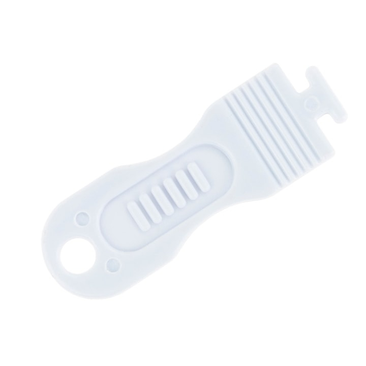 Set 12 protectii prize, 2 chei, pentru siguranta copiilor, plastic, 2.3 x 3.7 cm, alb [16]