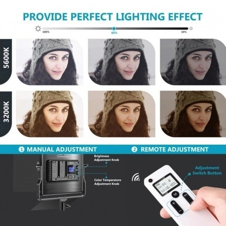 Kit de 2 panouri Neewer Bi Color 480 LED,trepiezi 200 cm,2 difuzoare softbox,telecomanda,geanta transport [6]