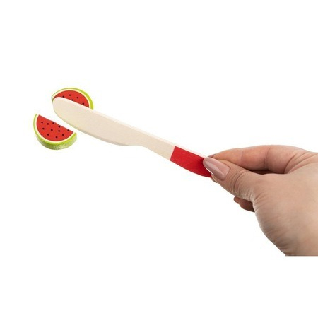 Joc educativ sortator din lemn cu numere si fructe de taiat magnetice pentru copii - Multicolor [3]
