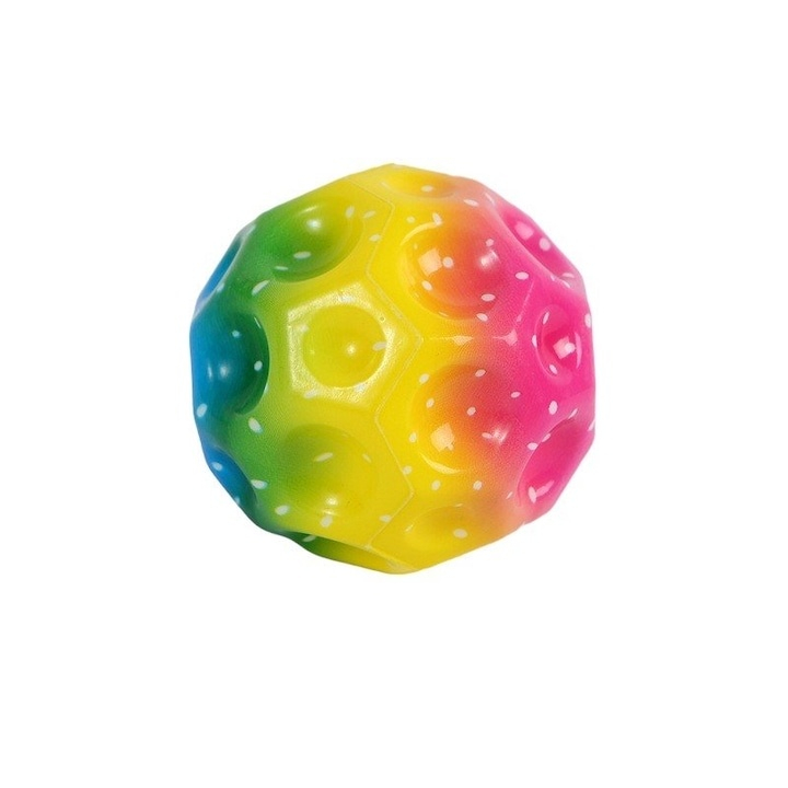 Minge pentru copii, antistres, saltareata, poliuretan, elastica, diametru 6.6 cm, multicolor [2]