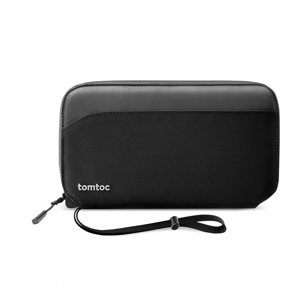 Geanta pentru accesorii, universala, nailon, protectie RFID, negru [6]