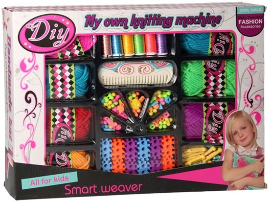 Kit pentru confectionare bratari, accesorii, pentru copii, margele, snururi, DIY, multicolor [5]