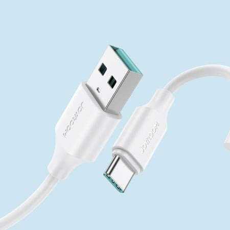 Cablu de date, USB A - USB tip C, lungime 1m, 3A, alb [4]
