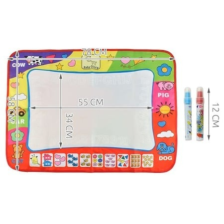 Pachet educativ pentru copii – covoras de desen cu apa, puzzle Tetris si joc X si 0 din lemn [2]