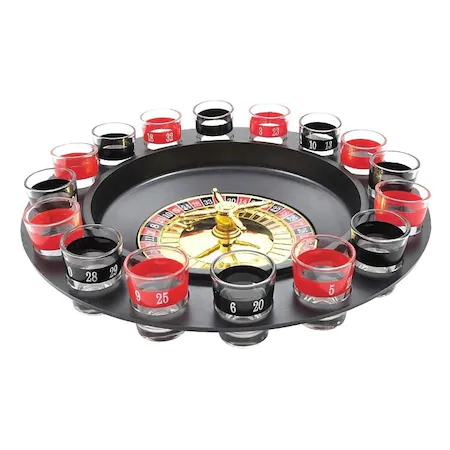 Joc Ruleta cu pahare pentru shot-uri,distractie,petreceri,29 cm diametru,16 pahare [6]