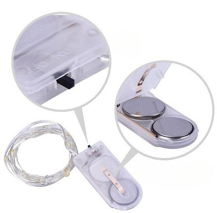 Instalatie de Craciun, 10 LED-uri, 1 m, baterii incluse, plastic/cupru, utilizare interior/exterior, iluminare pentru evenimente, rosu [10]