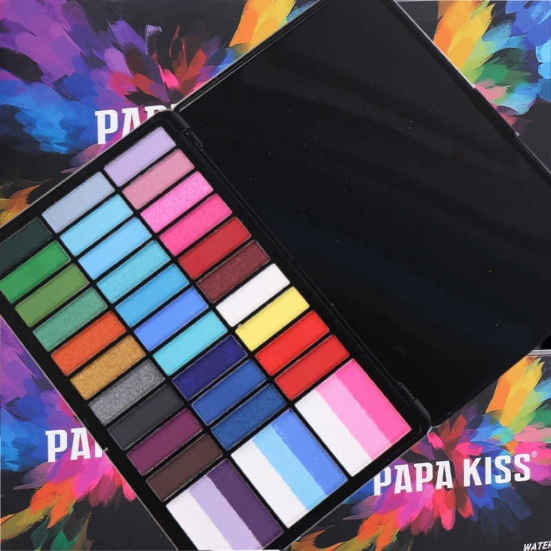 Set vopsele fata si corp, 39 culori, activare cu apa, non-toxic, machiaj artistic, 18.5 x 11.7 x 1.5 cm, multicolor [8]