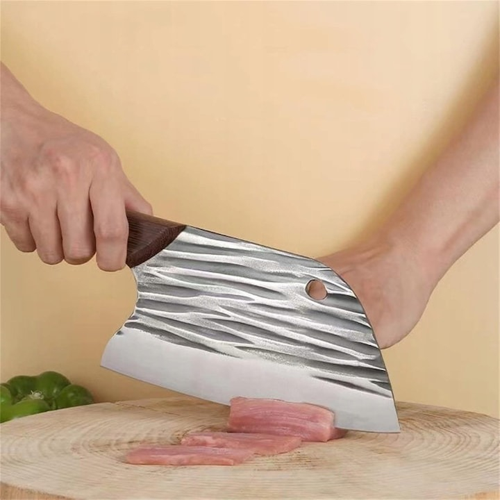 Satar de bucatarie, otel inoxidabil/lemn, maner ergonomic, 25 cm [11]