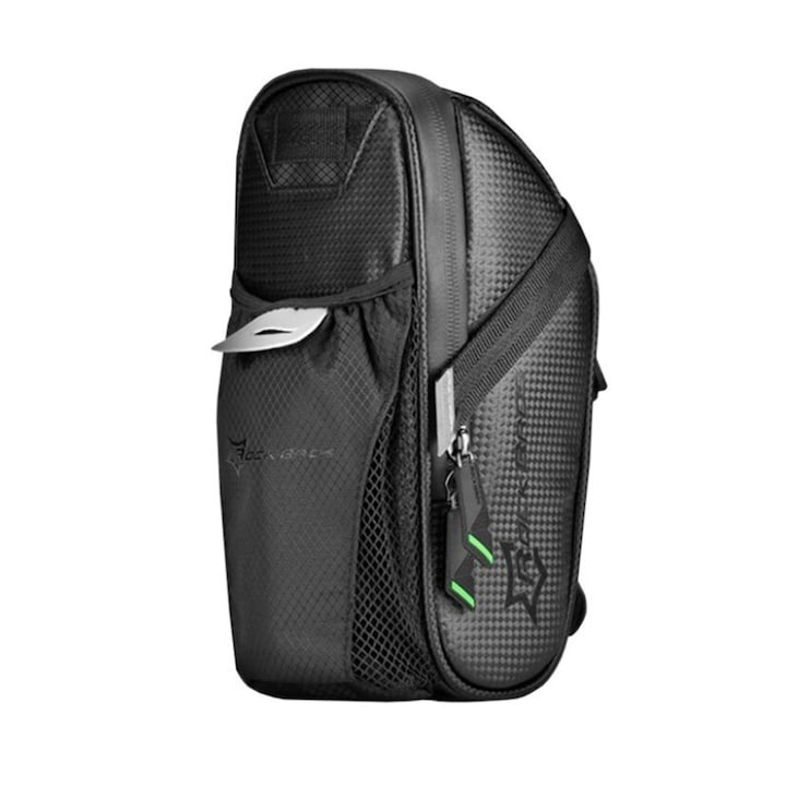 Geanta impermeabila pentru bicicleta, 24.5 x 8 x 9 cm, negru [7]