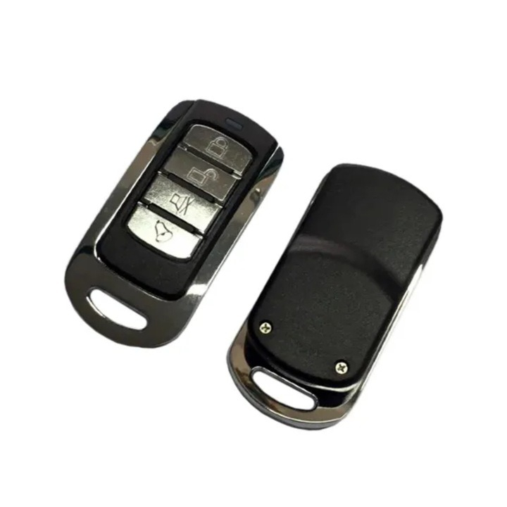 Telecomanda universala cu auto-invatare, cod fix 433,92 MHz, 4 canale, metal/ABS, design compact, 60 x 30 x 14 mm, negru [4]