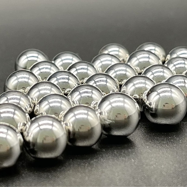 Set 1500 bile metalice, pentru airsoft, 0.35 g, 4.46 mm, argintiu [4]