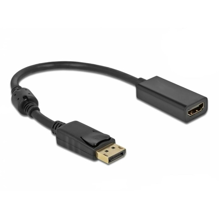 Cablu adaptor convertor DisplayPort tata la HDMI mama, FullHD, negru [2]