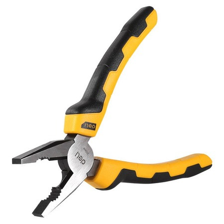 Cleste combinat, otel carbon, 20 cm, negru/galben [4]