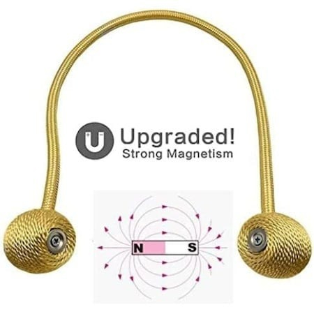 Set pentru prindere perdele și draperii cu 2 magneți decorativi tip șnur – accesorii elegante pentru decor interior [3]