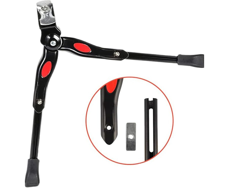 Cric pentru bicicleta, reglabil, 30-34 cm, aluminiu, antiderapant, negru [11]