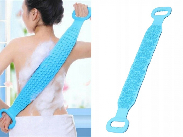 Perie tip banda pentru masaj si curatare corporala 75x9 cm - Roz [2]