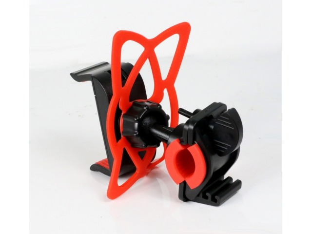 Suport telefon pentru biciclete/motociclete, bretele din silicon, ajustabil, rotire 360°, rosu [9]