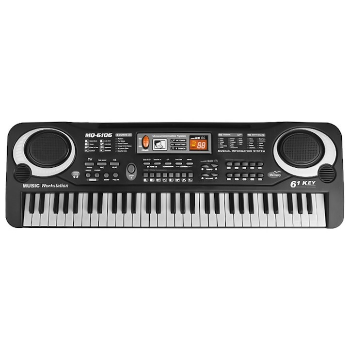 Orga electronica pentru copii, 61 clape, microfon inclus, functie de inregistrare, ABS, 54 x 17 x 5cm [6]