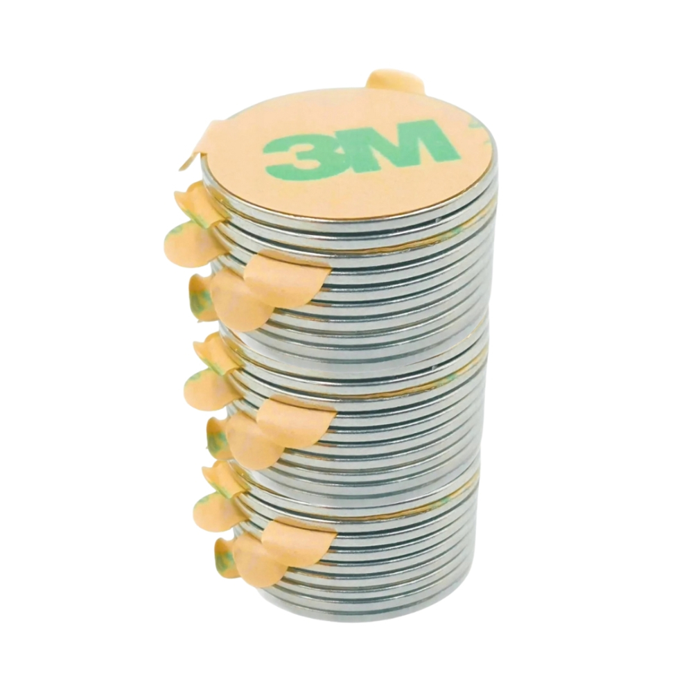 Set 100 magneti neodim, autoadezivi, rotunzi, universali, diverse activitati, 20x1 mm [1]