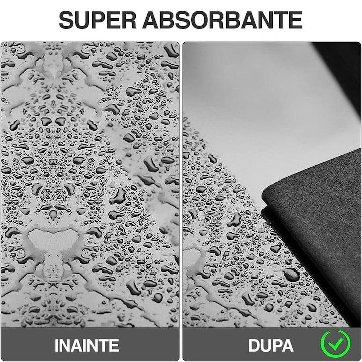 Set 10 lavete, multifunctionale, microfibra, pentru sticla, baie, bucatarie, gri, 30 x 30 cm [6]