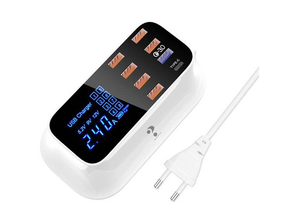 Incarcator inteligent Pimpom SJ59, USB, cu 6 porturi, Alb Arctic [5]