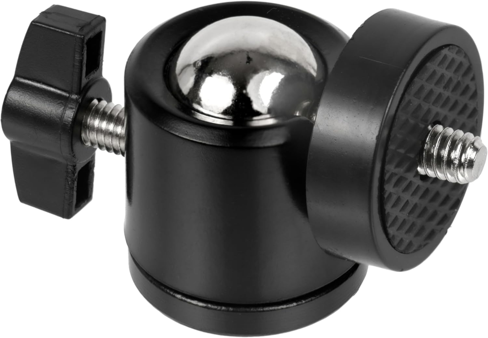 Mini trepied metalic pentru telefon cu brat flexibil si cap de bila 360°, suport smartphone universal reglabil 9.5 cm, telecomanda Bluetooth, lungime 13.5 cm [6]