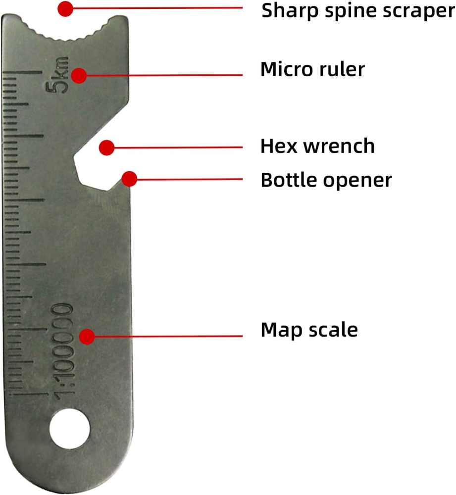 Aprinzator foc cu magneziu si tija feroceriu, multifunctional cu rigla, deschizator sticle, cheie piulite, cu siret, negru [4]