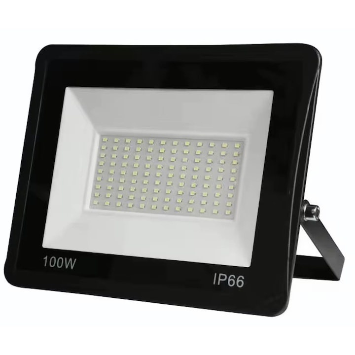 Proiector LED impermeabil 100W, 6000K, exterior, IP66, 220V, iluminare puternica pentru curti si spatii industriale [4]