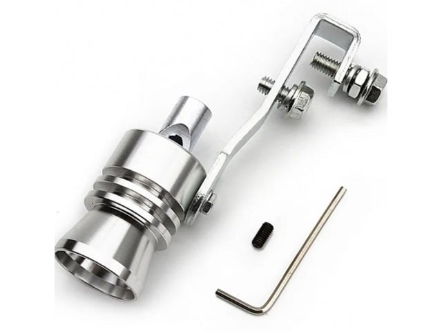 Fluier auto pentru toba, montare pe teava de esapament, marime S, otel, argintiu [1]