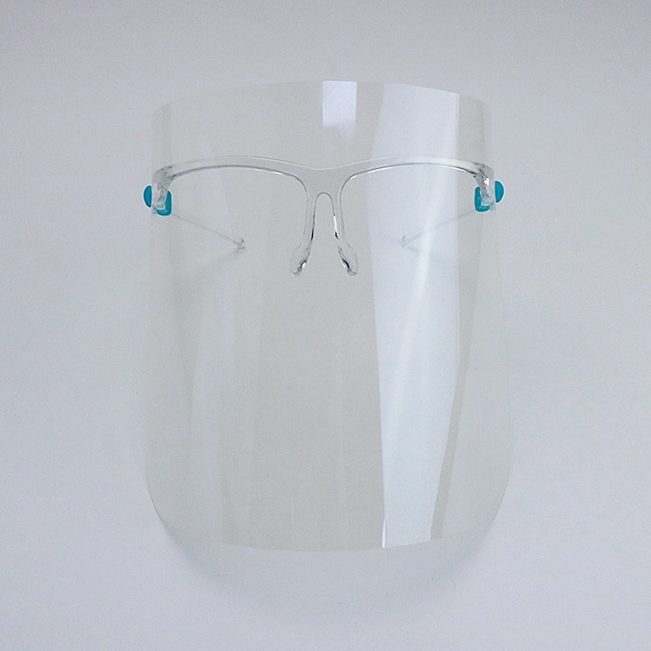 Viziera de protectie, cu rama de ochelari, transparenta, plastic, reutilizabila [9]